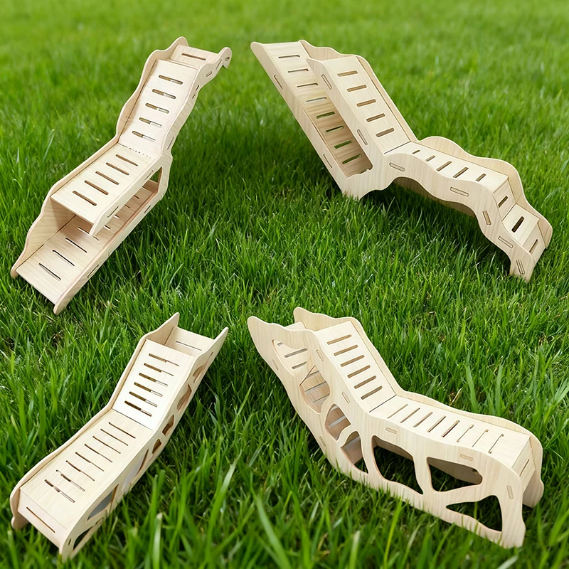 Hamster Wooden Hideout Cave Toy forDwarf Hamsters Golden Bears Hideaway House with Peekaboo Design Small Animal Cage Accessories view 6