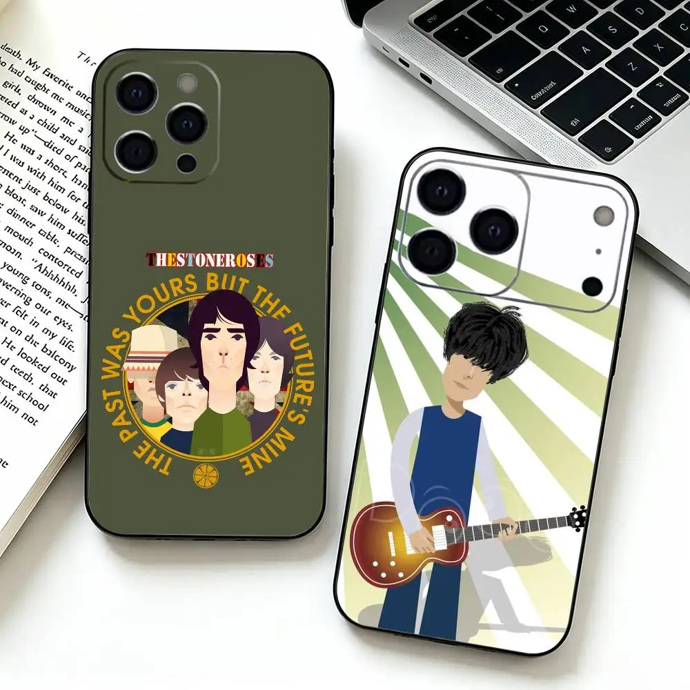 Band The S-Stone Roses Phone Case For iPhone 17,16,15,14,13,12,11 Pro Max,16/15/14Plus,XS Soft Black Cover