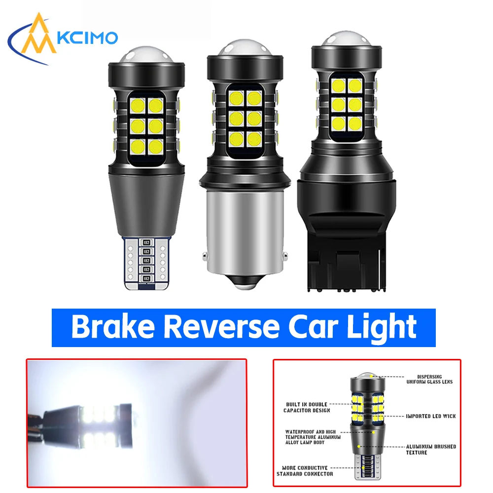 2 шт. 1156 BA15S P21W LED T15 W16W 7440 W21W T20 3030 LED лампы для авто: сигнальные, стоп-сигналы, задний ход, белые, автомобильные аксессуары