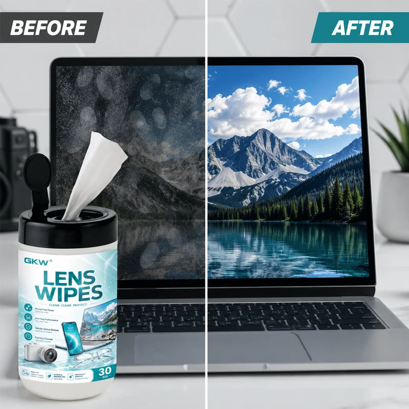 Screen Wipes for Phone Computer TV, Fingerprint Remover Lens Wipes, Eyeglass Cleaner, Portable Multi-Purpose Glasses Care Kit