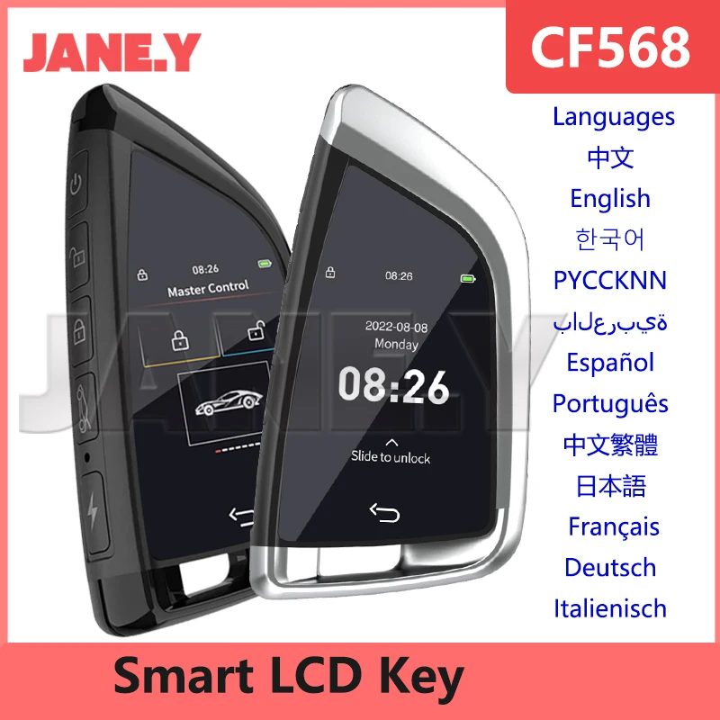 CF568 Universal Modified Auto Smart Remote LCD Key For Toyota Lexus Benz BMW Ford Kia Car LCD Screen Smart LCD Key Keyless Go