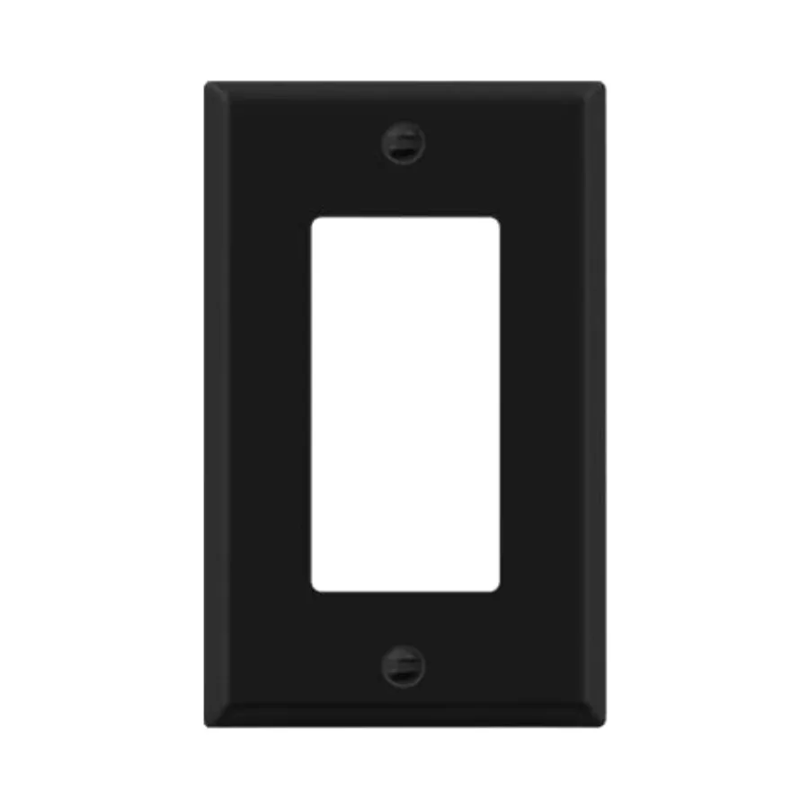 

Decorator Switch Metal Wall Plate, Outlet Cover, Corrosion Resistant, 1-Gang 4.50" x 2.76", Powder Coated Stamped Steel, 7731-B