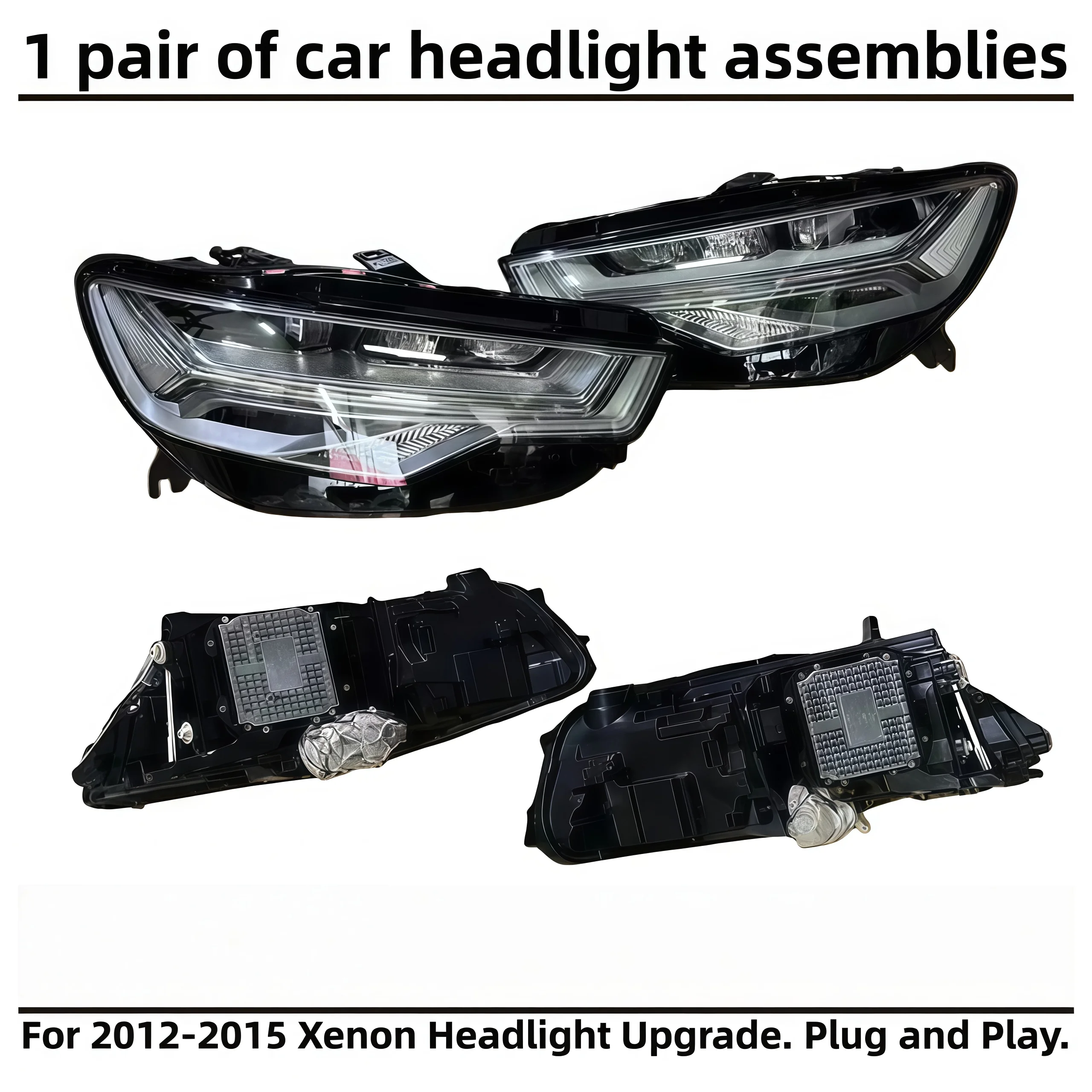 Voor Audi 2012-2018 modellen A6, S6, C7Avant Allroad, originele LED-dagrijverlichting en koplampmontage. Plug and play.