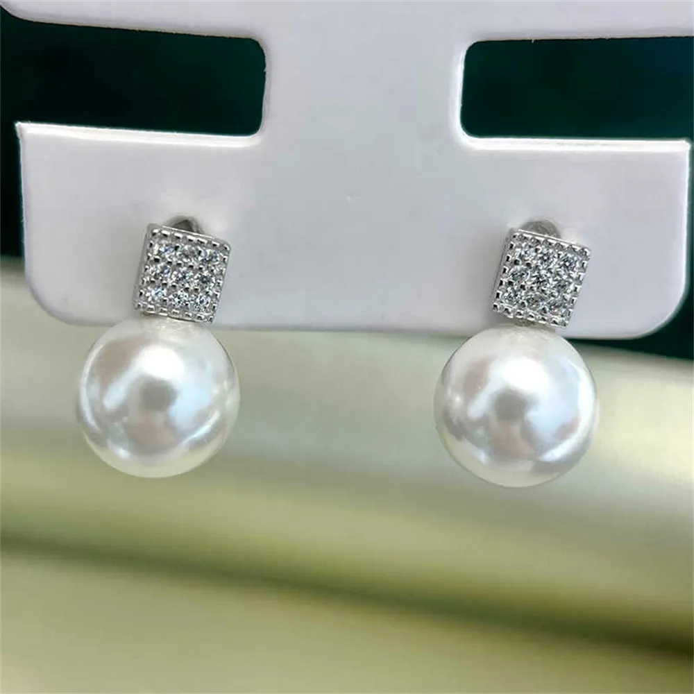 S925 Sterling Silver Pearl Earring Settings DIY Jewelry Making Supplies Blank Earring Posts for Handcrafted Accessories No Pearl