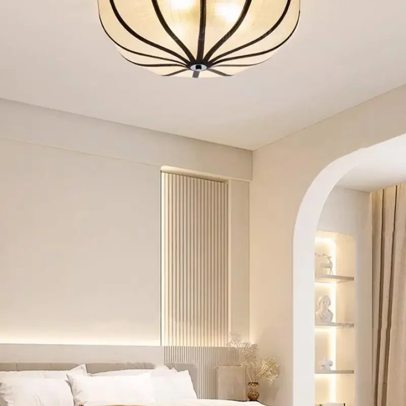 2025 الشمال E27 وابي سابي مصباح السقف غرفة نوم رومانسية ضوء السقف زهرة دسم بتلات شنت lamvillage Led Luminarias مصباح