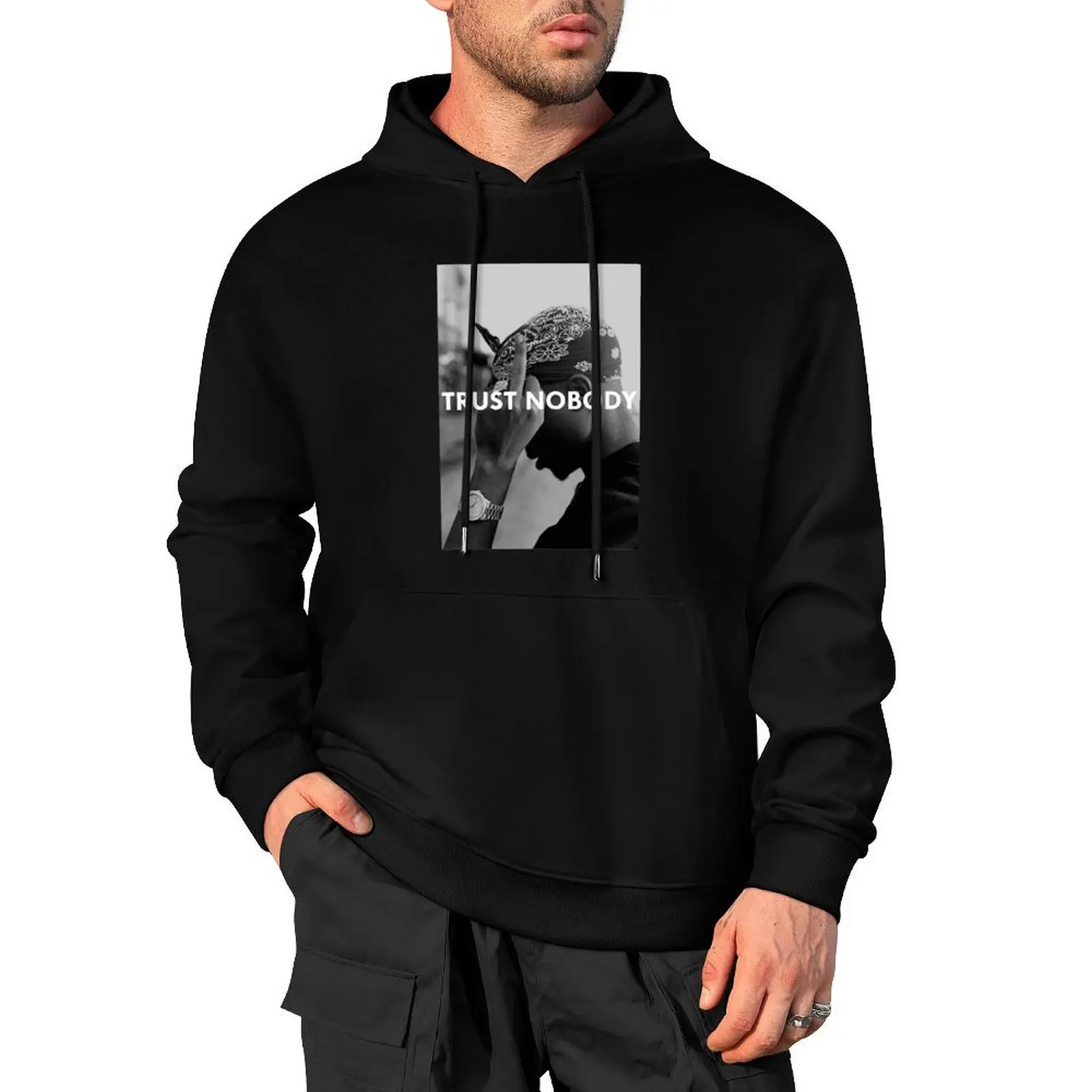 Tupac 2 Pac Shakur Trust Nobody Funny Gym Sport Running No Pain No Gain Pullover Hoodie autumn clothes hoodie streetwear