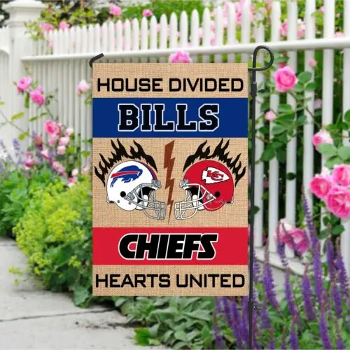 Football Teams House Divided Garden Flag 12