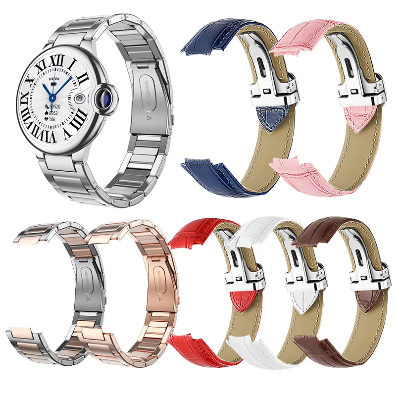 Smartwatch AW28 Smart Watch Special Wrist Strap  Stainless Steel Leather Suitable Multiple Colors