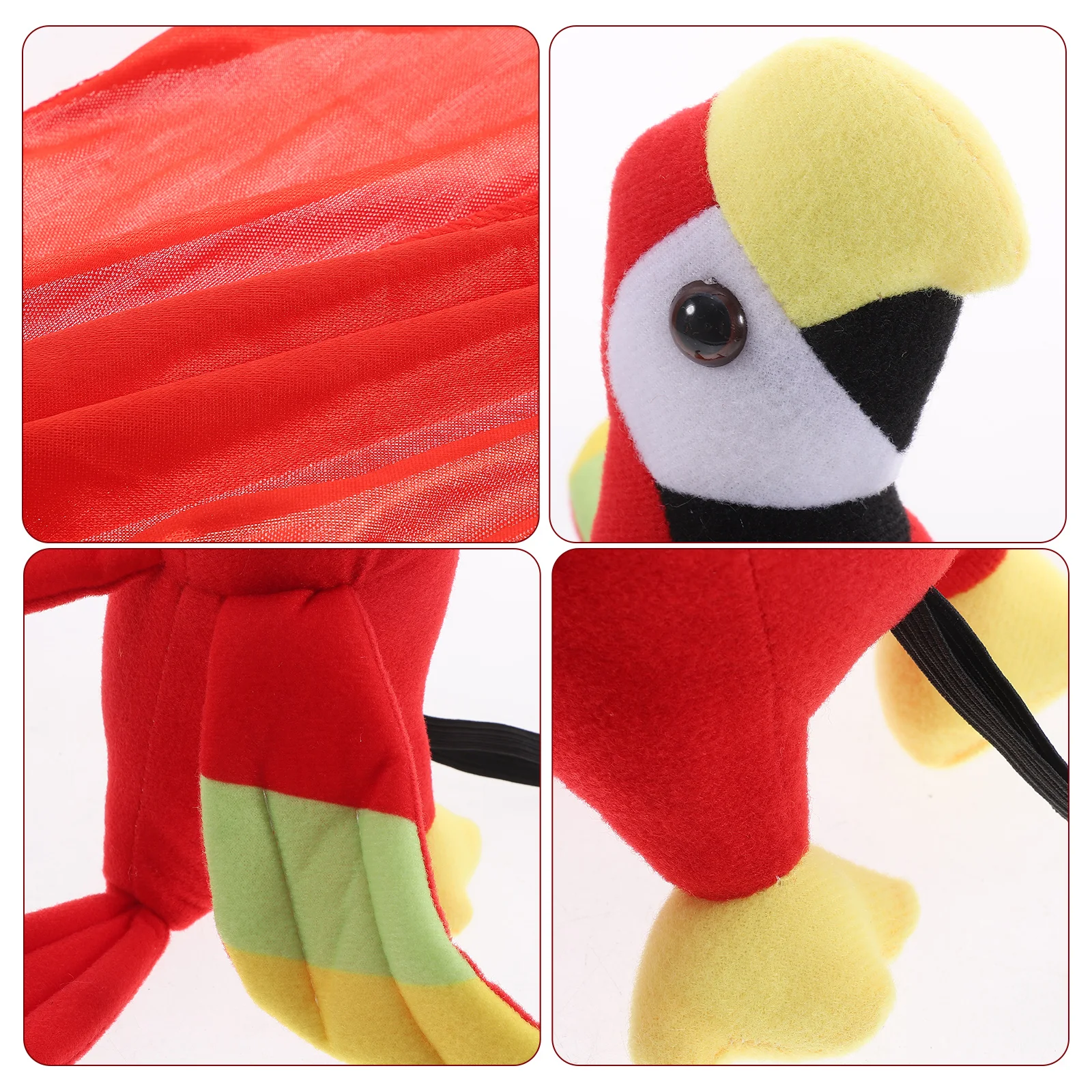 

1Set Pirate Hat Set with Parrot Prop Bright Color Lightweight Comfortable for Halloween Cosplay Party Theme Accessories