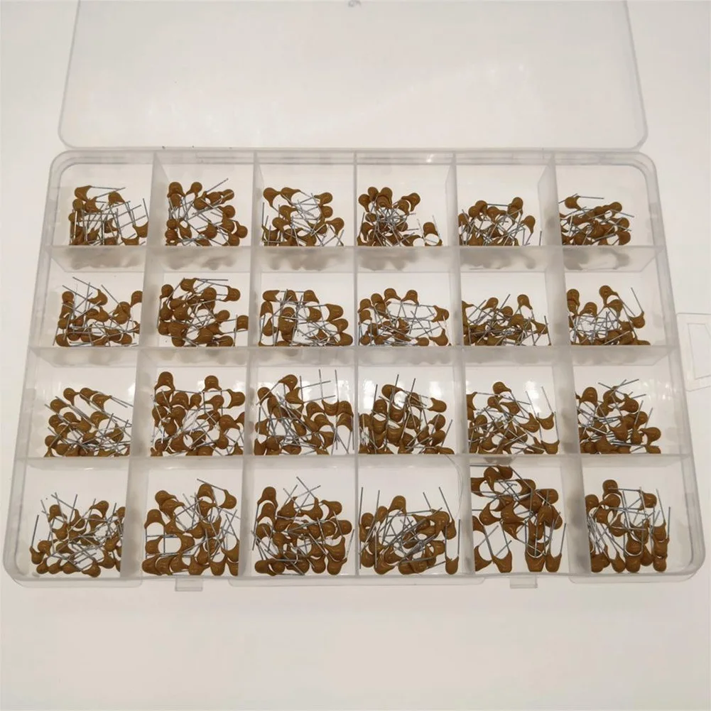 

New 24 Value x 20Pcs Ceramic Capacitor 10Pf-10Uf 24 Value x 20Pcs Ceramic Capacitor Matching Kit 1Uf 100Nf 330Nf 0.1Uf 50V