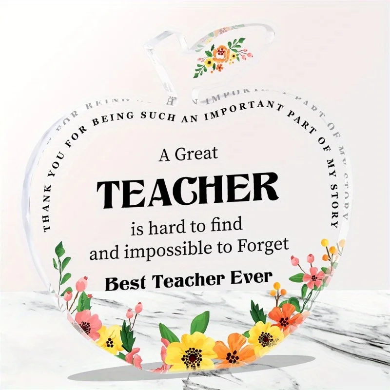 Teacher Appreciation Gifts for Women, Thank You Gifts for Teachers, Acrylic Keepsake & Paperweight, Birthday Gift for Teacher