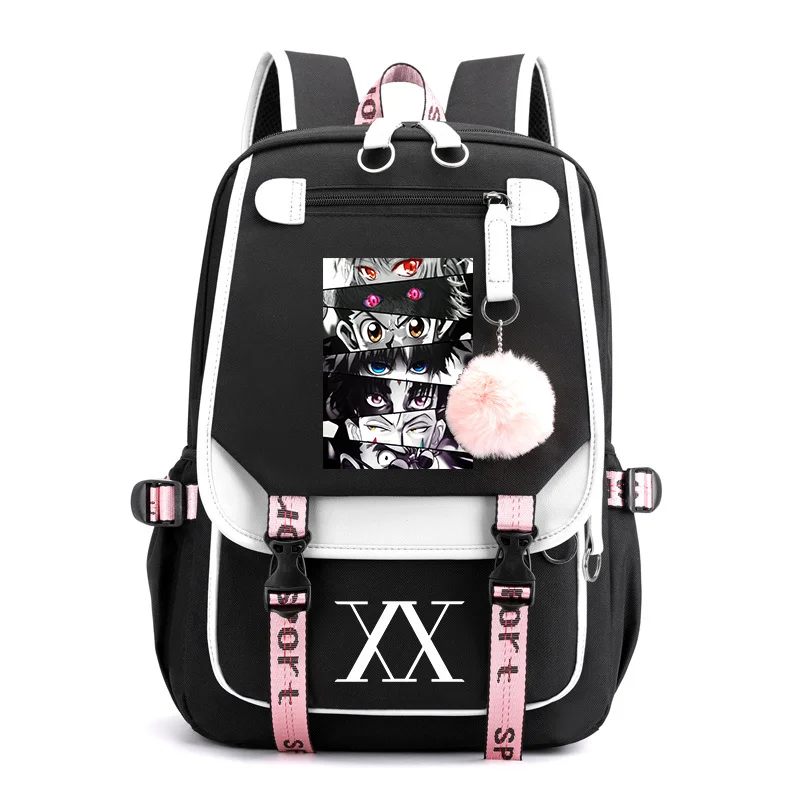 

New Popular Anime Pattern Backpack Teenagers Casual Street Cool Backpack High Quality USB Rucksack Anime Backpacks