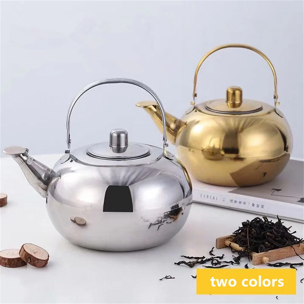 

Portable Stainless Steel Water Kettles Teapot With Infuser Filter Coffee Kettle Tea Jug Home OfficeTea Coffee Tools Cookware