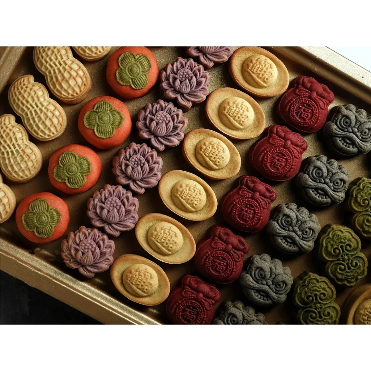 30g 50g 75g Peanut Persimmon Chinese Style Mooncake Plunger Mold Lotus Lucky Bag Cookie Cutter Pastry Mung Bean Cake Baking Item