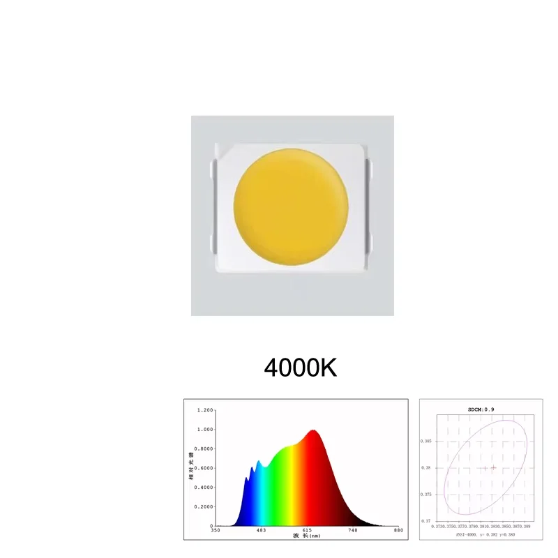 Sunlike 2835 SMD LED 9V 100ma 1W  5000K 4000K 3500K 3000K For Health Lighting