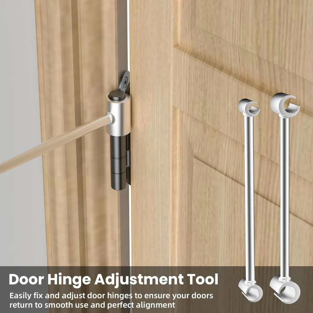 Llave de reparación de bisagra de puerta de doble cabezal, ajuste de 8-19mm/19-25mm, llave que ahorra trabajo, herramientas manuales de reparación de huecos de bisagra para el hogar, 1/2 Uds.