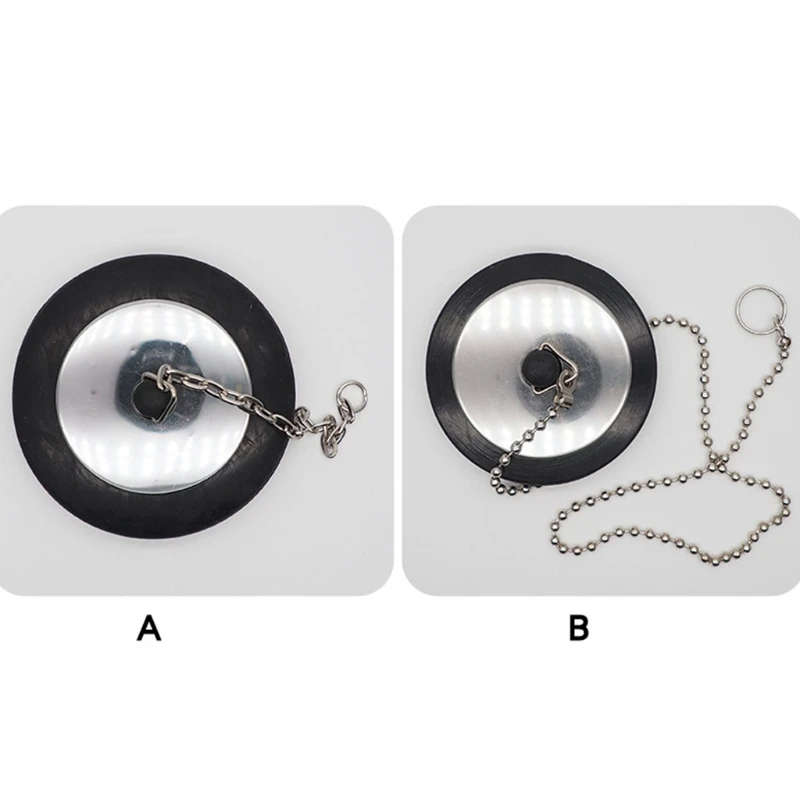 

Rubber Choke Bathtub Drain Stopper with Chain Bath Plug Drain Tub Stopper