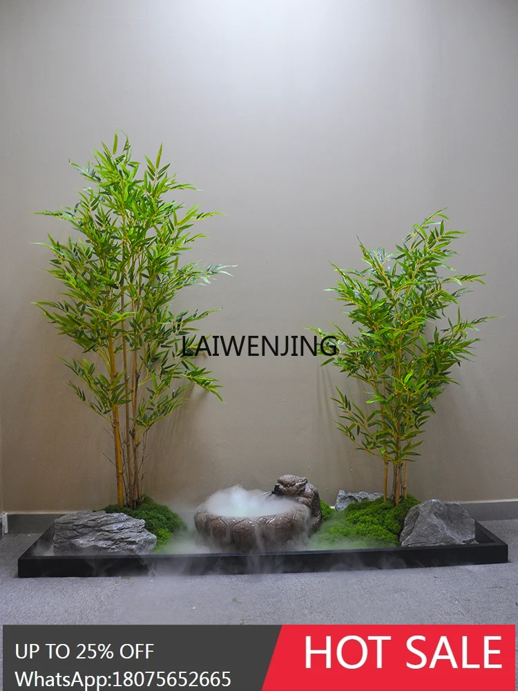 Simulated green plants, fake trees, window decoration, shopping mall store interior landscaping, bionic plant landscape
