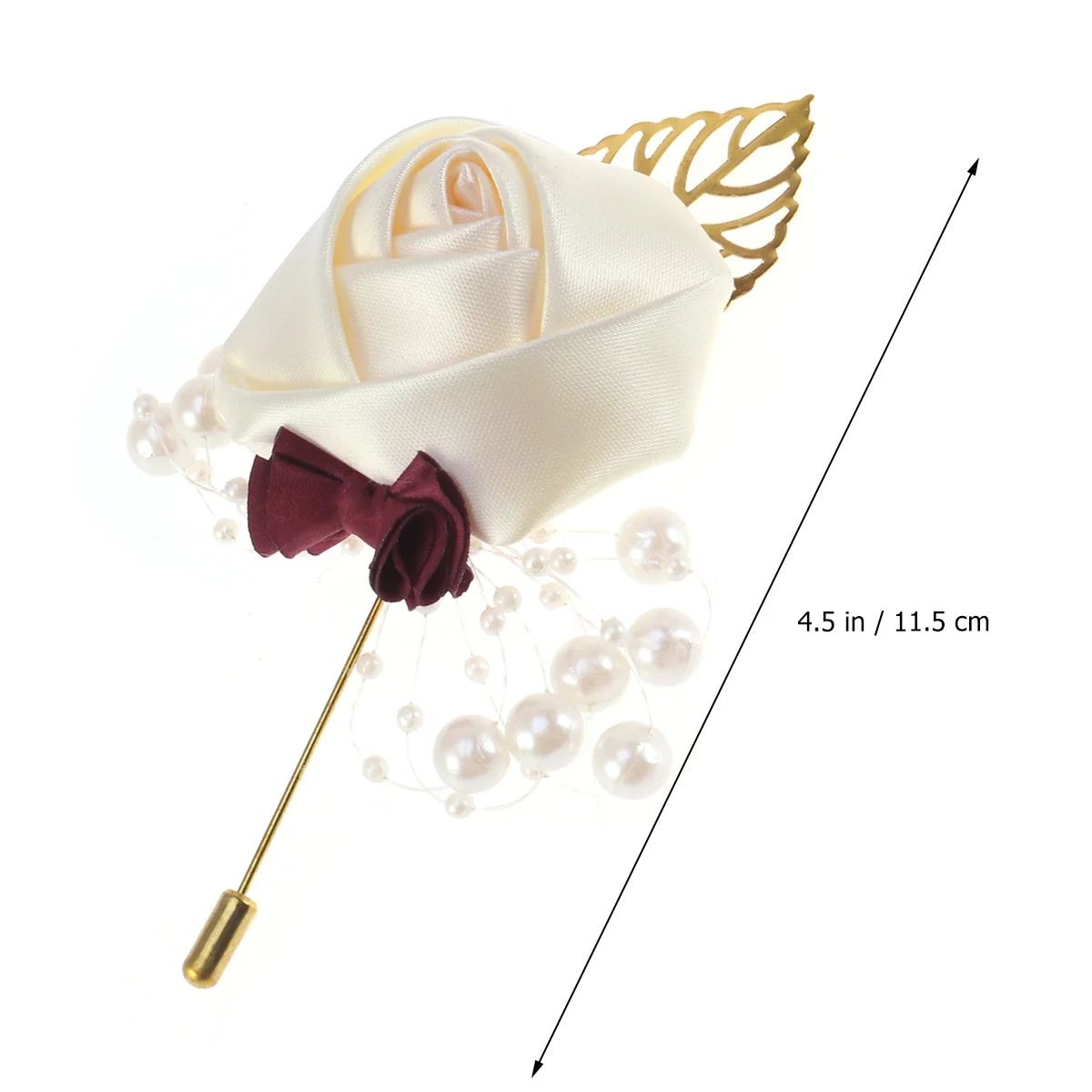 2 قطعة بروش اللؤلؤ العصرية الأزهار العروة مأدبة الزفاف ديكور أنيق أناقة الإكسسوارات للنساء الأبيض