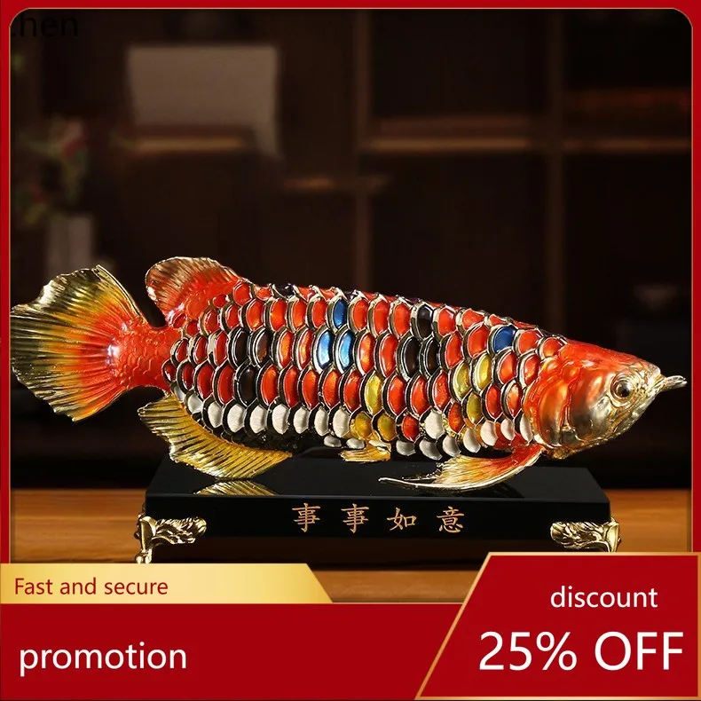

HXL Golden Arowana Ornament Enamel Decoration