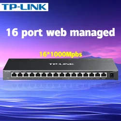 TP-LINK 16port Gigabit Internet  Rj45 Switch 10/100/1000Mbps Web Network Management VLAN Port QoS Ethernet Hub Tl-sg2016K