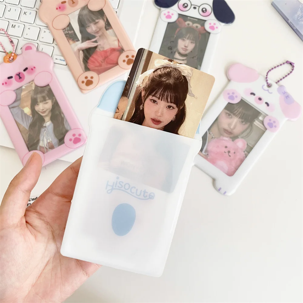 3inch Kawaii Animal Photocards Holder Kpop Idol Cards Protect Cover Sleeves Photo Card Oganizer School Card Protective Cover