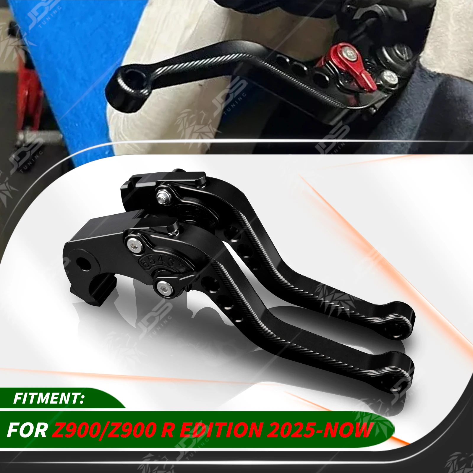 For Kawasaki Z900/Z900 R EDITION 2025-NOW Sport Short Brake Lever Set Adjustable Handle Levers Three-Fingers Accessories Parts