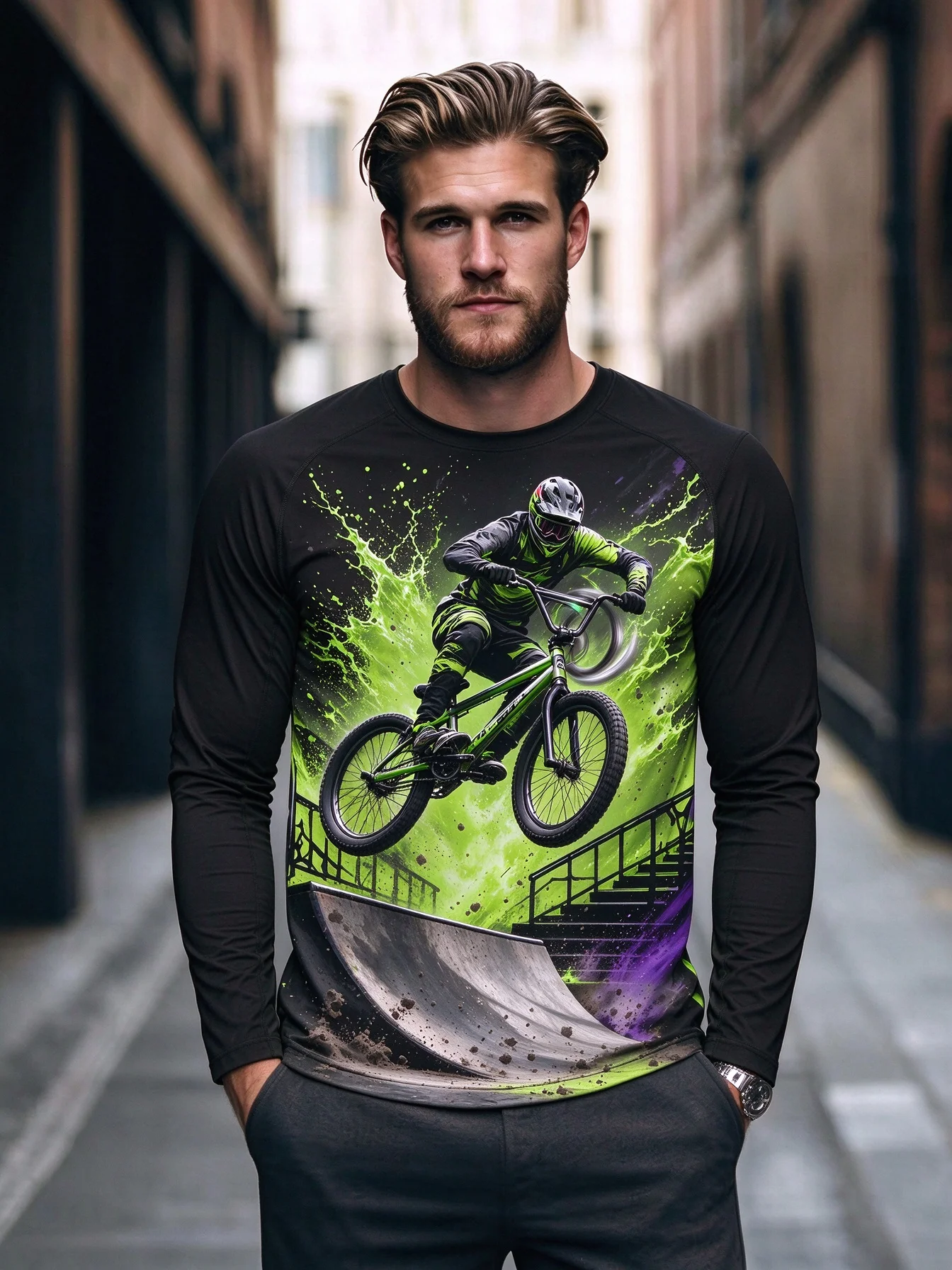 Nuevas camisetas de manga larga para hombre, ideales para ciclismo de aventura, para usar en otoño, en bicicleta de montaña y en terrenos irregulares, perfectas para entrenamientos y actividades deportivas de ocio.