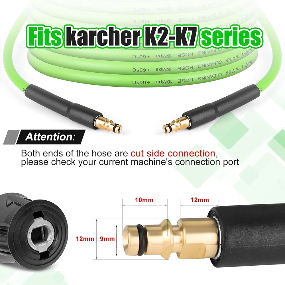 Imagem -02 - Mangueira de Substituição o Acessórios Conector Rápido Mangueira de Água para Karcher Série k k2 k3 k4 k5 k7 620m de Alta Pressã