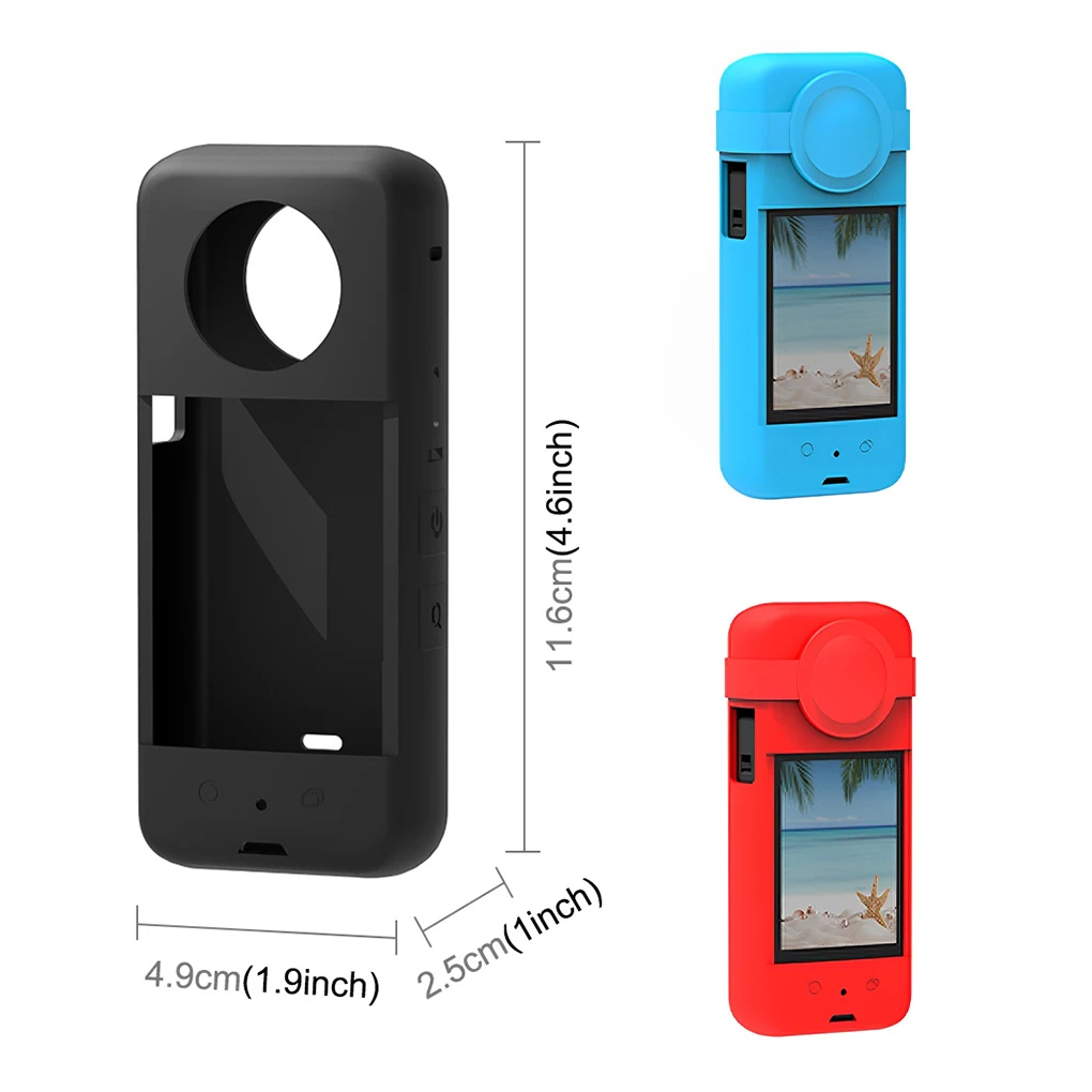 Profissional portátil Silicone Case para Camera Lens, Anti-drop Protector, Proteção do Corpo, Reparação Acessórios Peça de Reposição, Vermelho