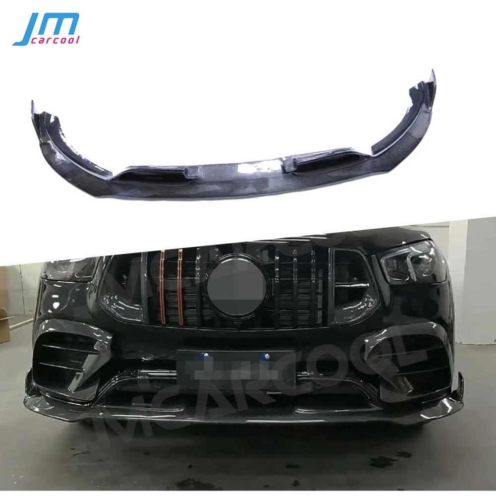 

Carbon Fiber Front Bumper Lip Spoiler Chin Body Kits for Benz GLE Class C167 GLE350 GLE53 AMG Sport Coupe 2020-2023 FRP Black