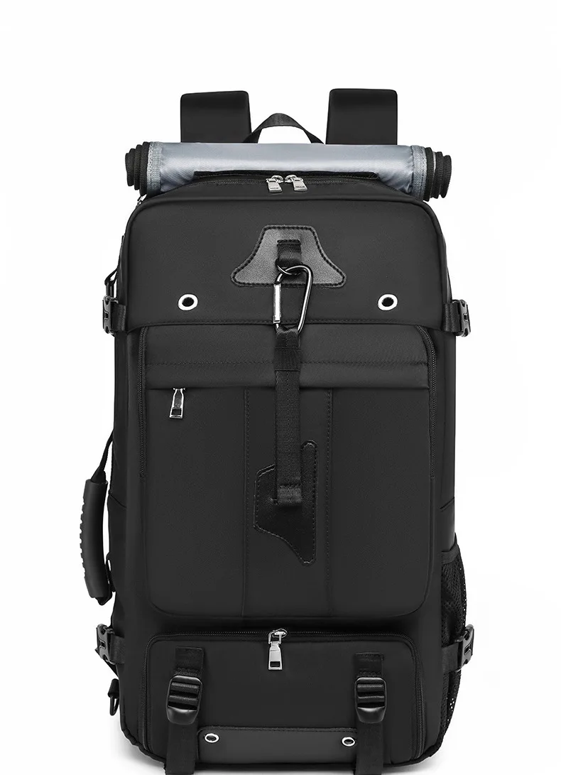 60L Large Travel Backpack Waterproof Expandable Rucksack with Shoe Compartment & Luggage Strap Business Laptop Bag for Men view 3