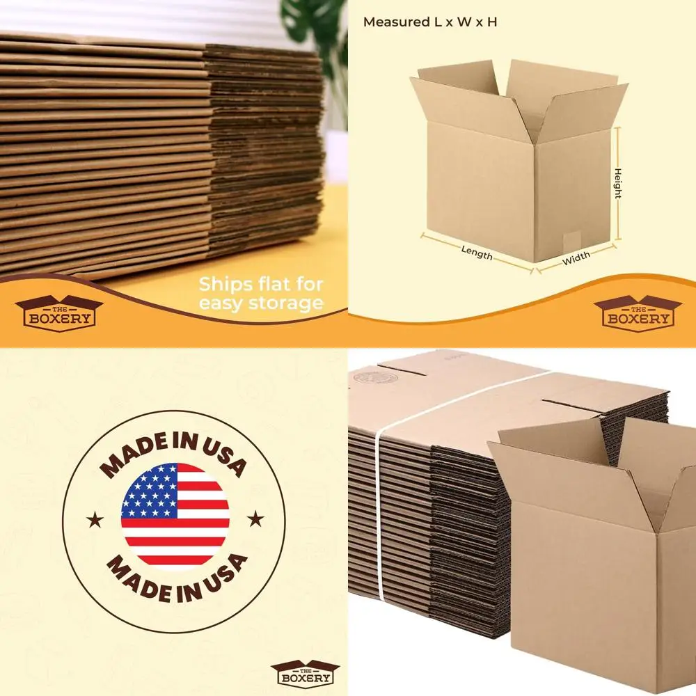 

25-Pack 20x16x8 Brown Kraft Corrugated Cardboard Boxes for Shipping, Packing, and Storage - Durable, Eco-Friendly, Recyclable, U