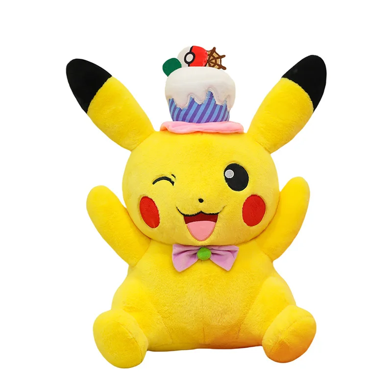Pokémon 60cm Urocza Pluszowa Zabawka Urodzinowa Pikachu Wypchana Lalka Prezent Świąteczny dla Dzieci Pluszak Dekoracja Pokoju