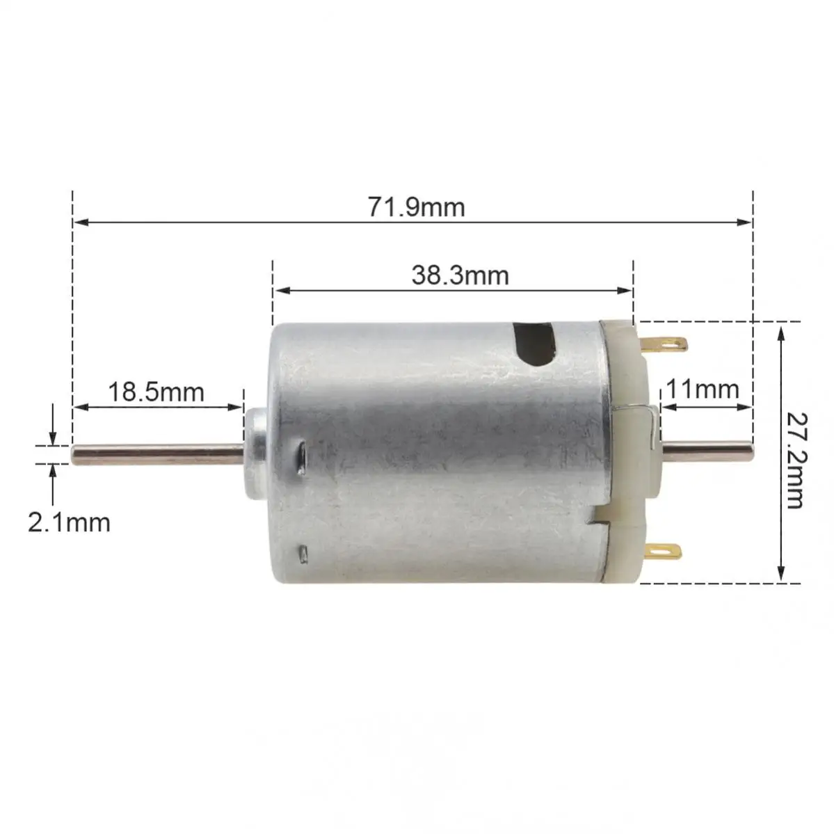 R380 DC Motor 12V 5500RPM Biaxial Output Micro Motor Universal for DIY Toys and Small Appliances