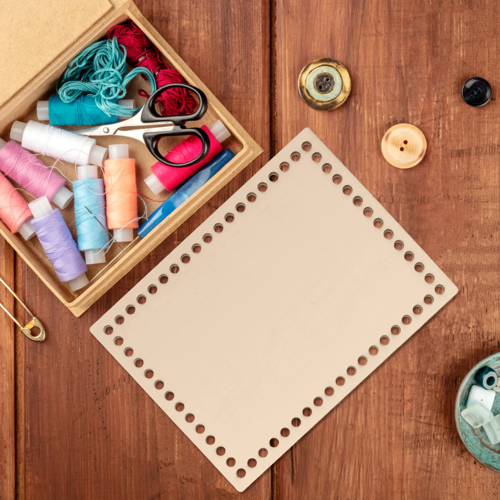 

3Pcs Wooden Crochet Basket Base DIY Bag Bottom for Handmade Crochet Bags Storage Baskets Natural Wood Weaving Supplies