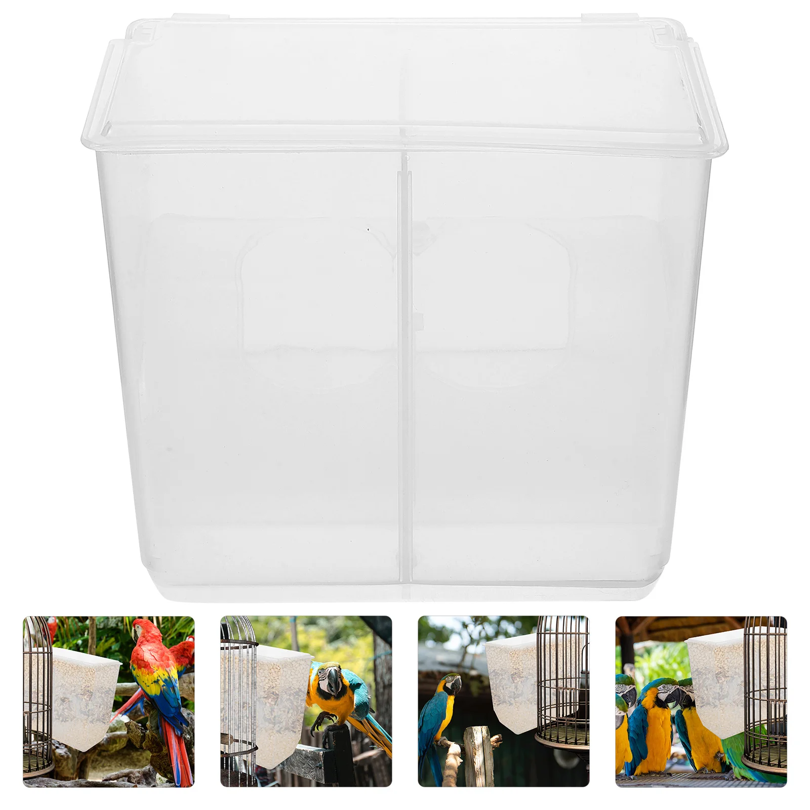 

Bird Food Holder Outdoors Hanging Feeder Cage Parakeet Feeding Station Dish for Bowl Birdcage Pigeon