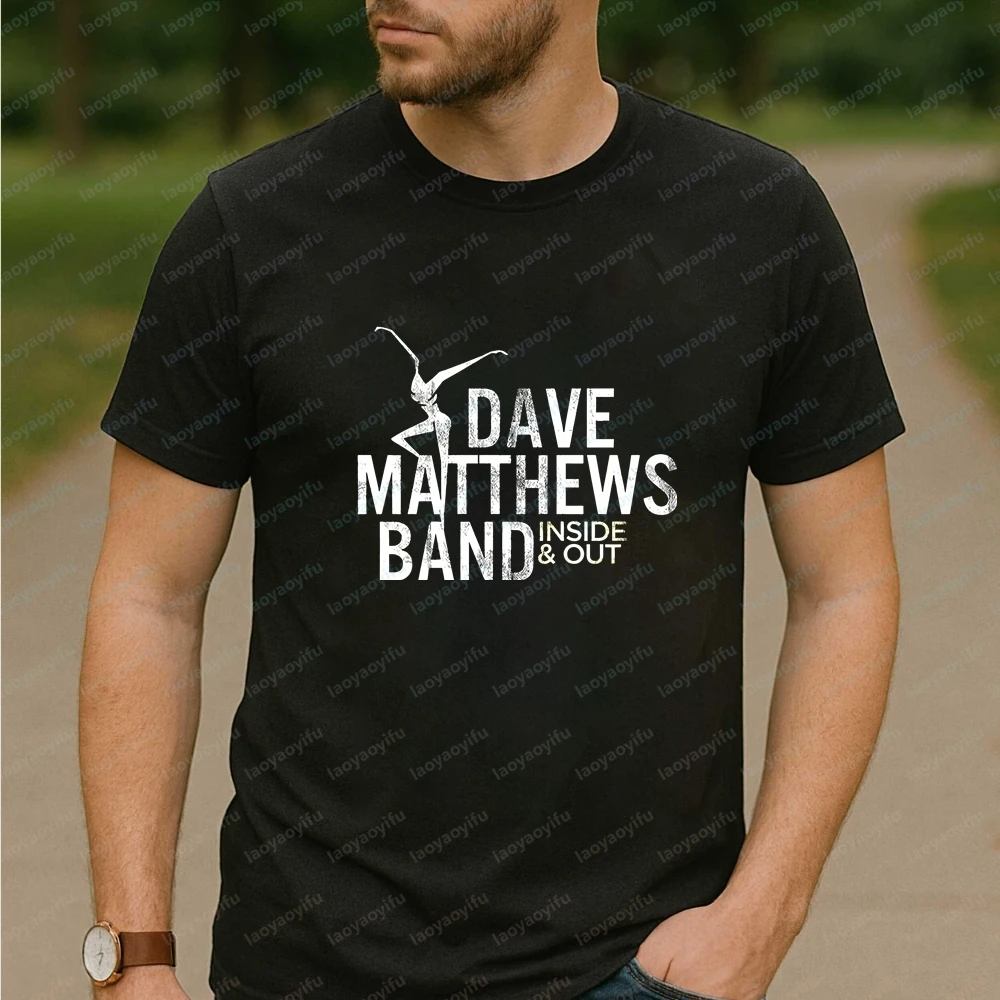 Dave Matthews Band Printed T-shirt - Unisex Streetwear Short-sleeved Shirt Suitable for Both Men and Women, Large Size
