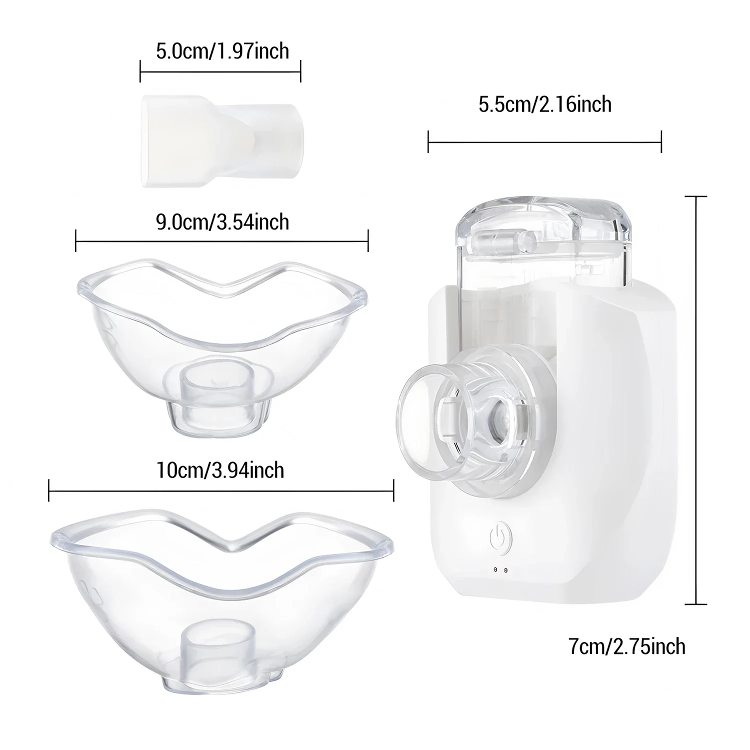 AiQUE Wiederaufladbarer Haustier-Inhalator Mini Tragbarer Tierzerstäuber Veterinär-Asthma-Inhalator Spacer-Gerät für Katzen & Hunde Gesundheitspflege – Detail 2