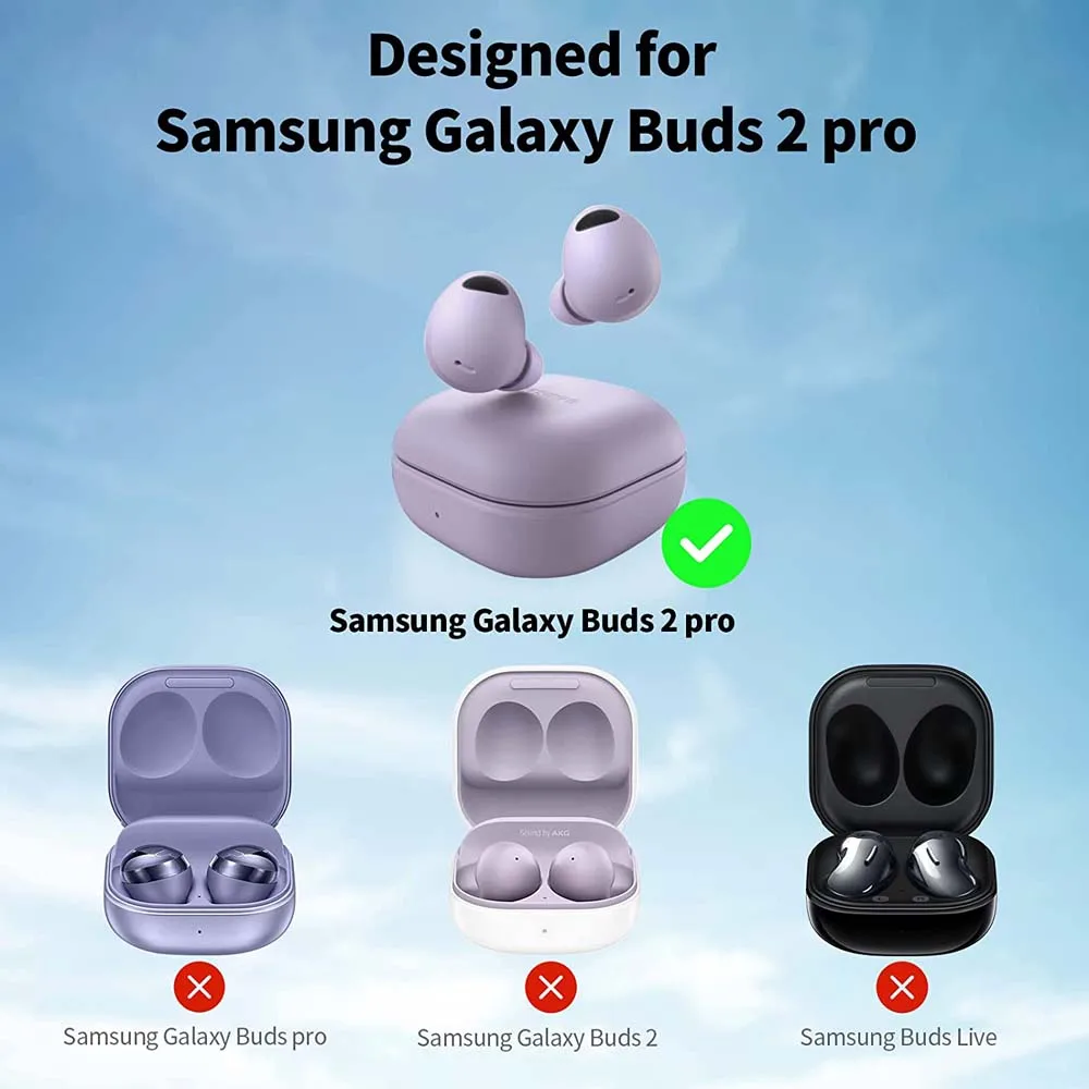 Anti-Lost Earbuds Strap Case for Samsung Galaxy Buds 2 Pro Headphone Ear Tips Holder Rope Cover Silicone Accessories