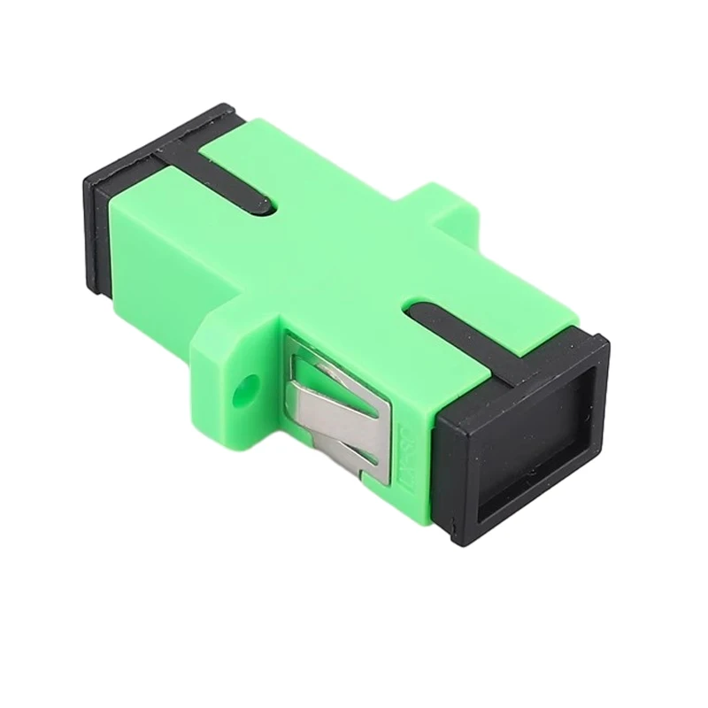 Fiber Optic SC Keystone Coupler Green SC/APC Optical Jack Plug SC-SC Simplex Singlemode APC For Network LAN Connector