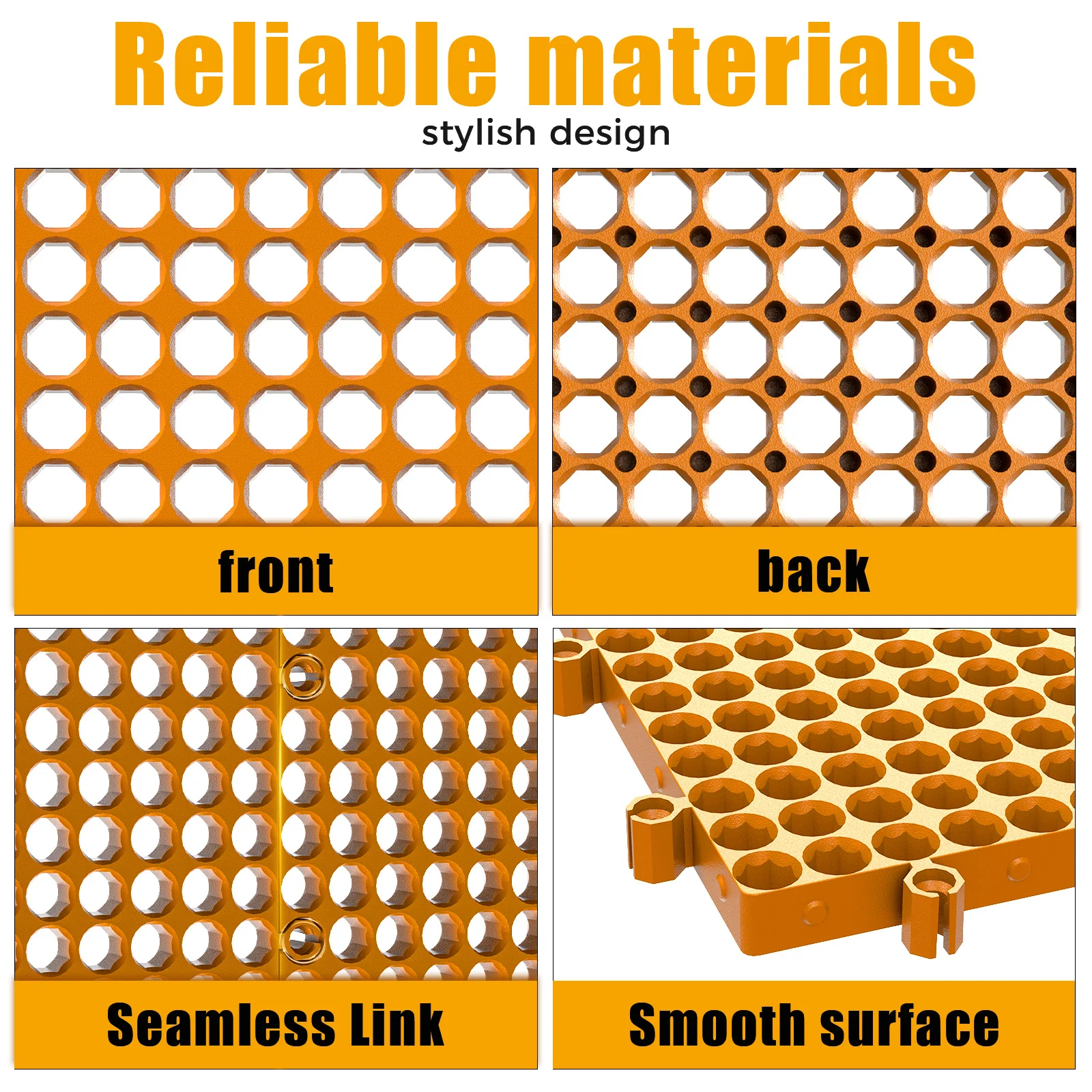 6 pcs yellow plastic peg board set 200 accessories, rust-proof, non-sagging,  Garage Peg Board Wall Pegboard Organizer