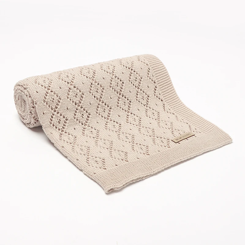 Baby Blanket Baby Swaddle Wrap Soft Comfortable Cotton Knitted Newborn Boys Girls Stroller Bedding Crib Cuddle Quilt 90*70cm Mat