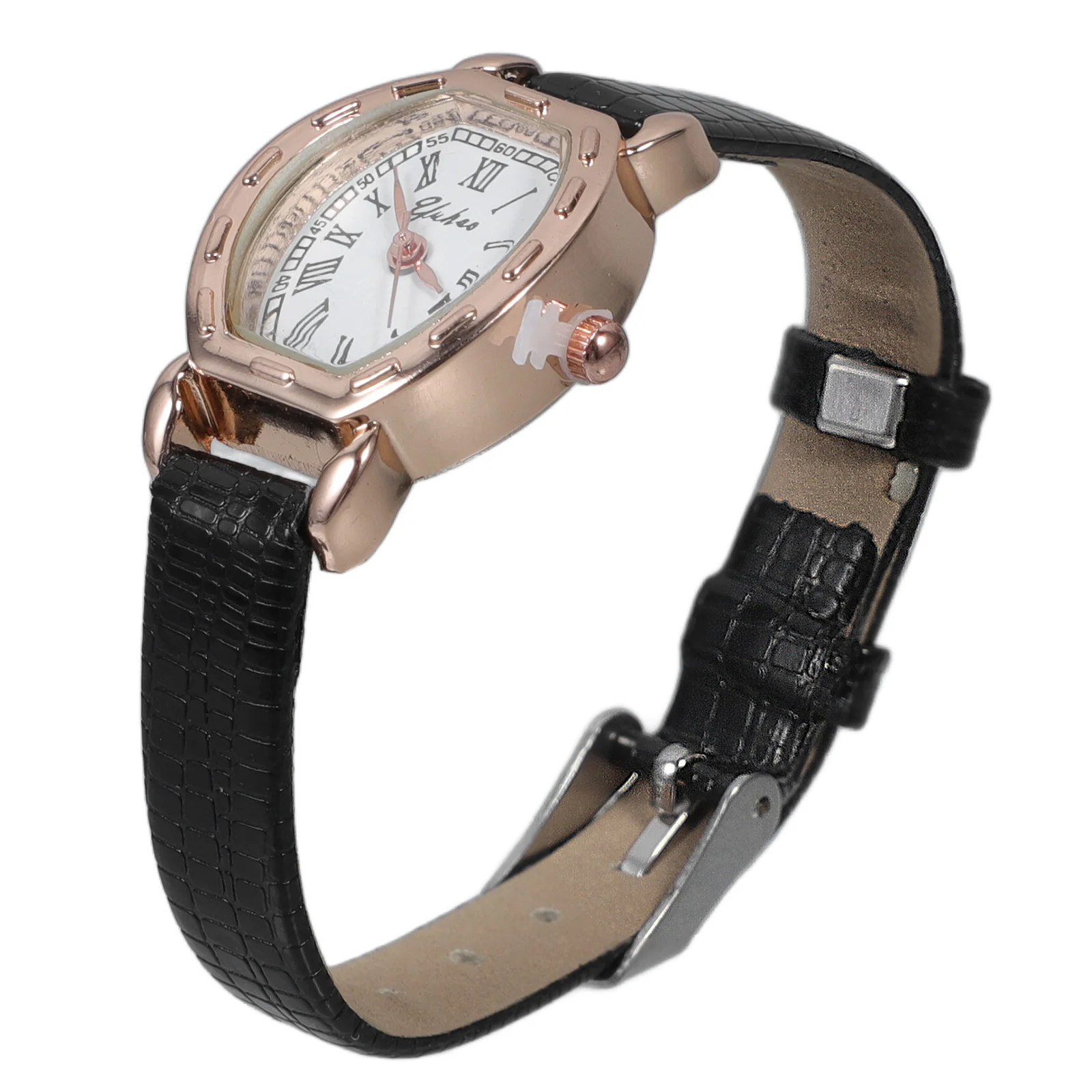 Lady Quartz Retro Rectangular Watch Adjustable Strap Elegant Vintage Fashionable Wrist Watch for Women Daily Wearing