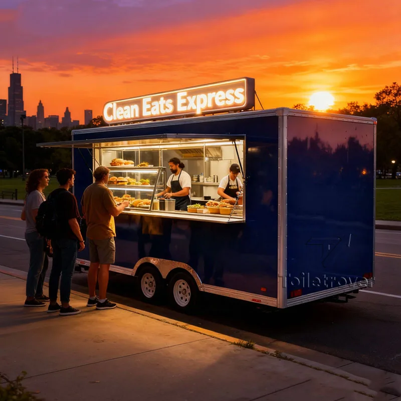 الولايات المتحدة الأمريكية القياسية الفاخرة المبيعات الساخنة التاكو البطاطس المقلية المخبوزة البطاطس ساندويتش حاوية شاحنة الغذاء التجارية