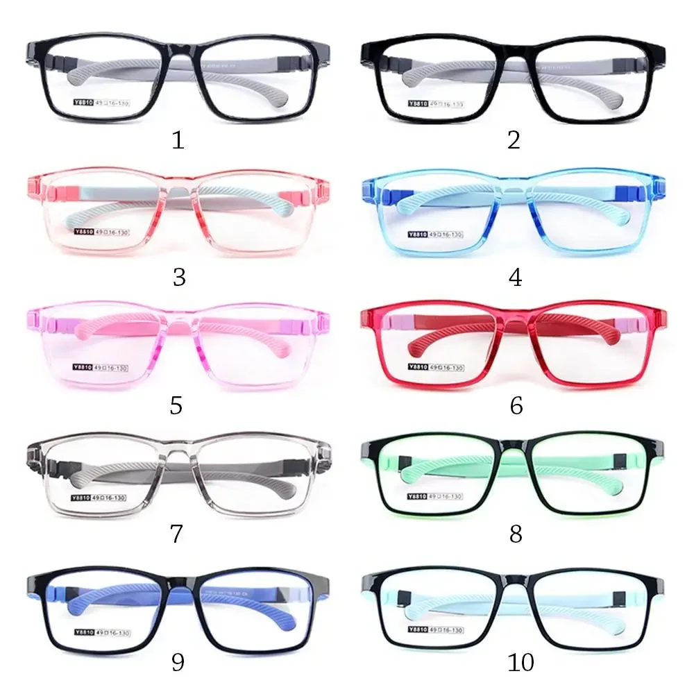 Children Boys Girls Eye Protection Computer  Glasses Silicone Comfortable Eyeglasses Ultra Light Frame view 3