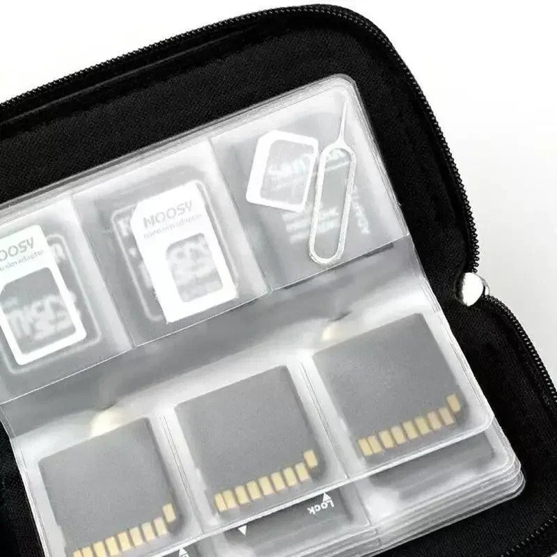 1pc 22 Slots Memory Card Storage Bag, Portable Card Holder Compatible with CF SD Mini SD SDHC MS DS, Outdoor Camera Card Pouch