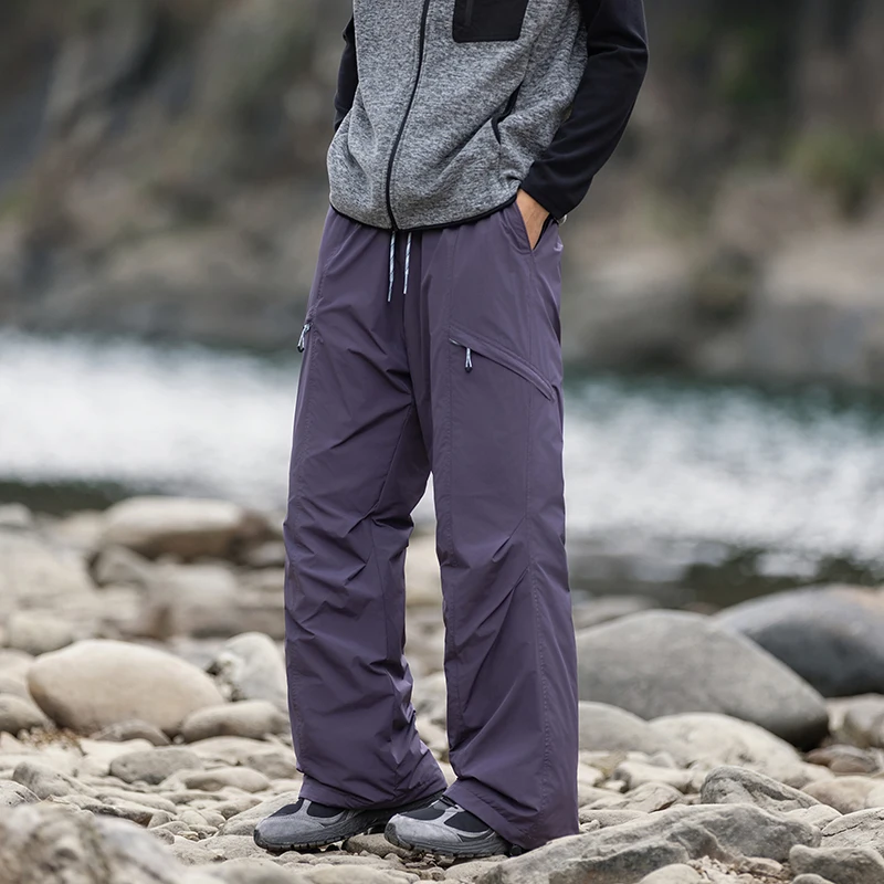 

ex Workwear down Trousers Thiened Fce Lined Straight Leg Skiing Pants Winter Faionable Long Pants Polyester Fiber