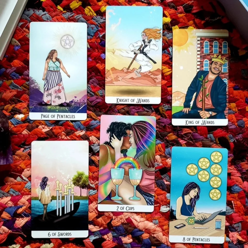 My Spiritual Reading Cards 74枚セット 12*7cm Mystic Soul Tarot 78 Pcs Cards with Guidebook - Vibrant