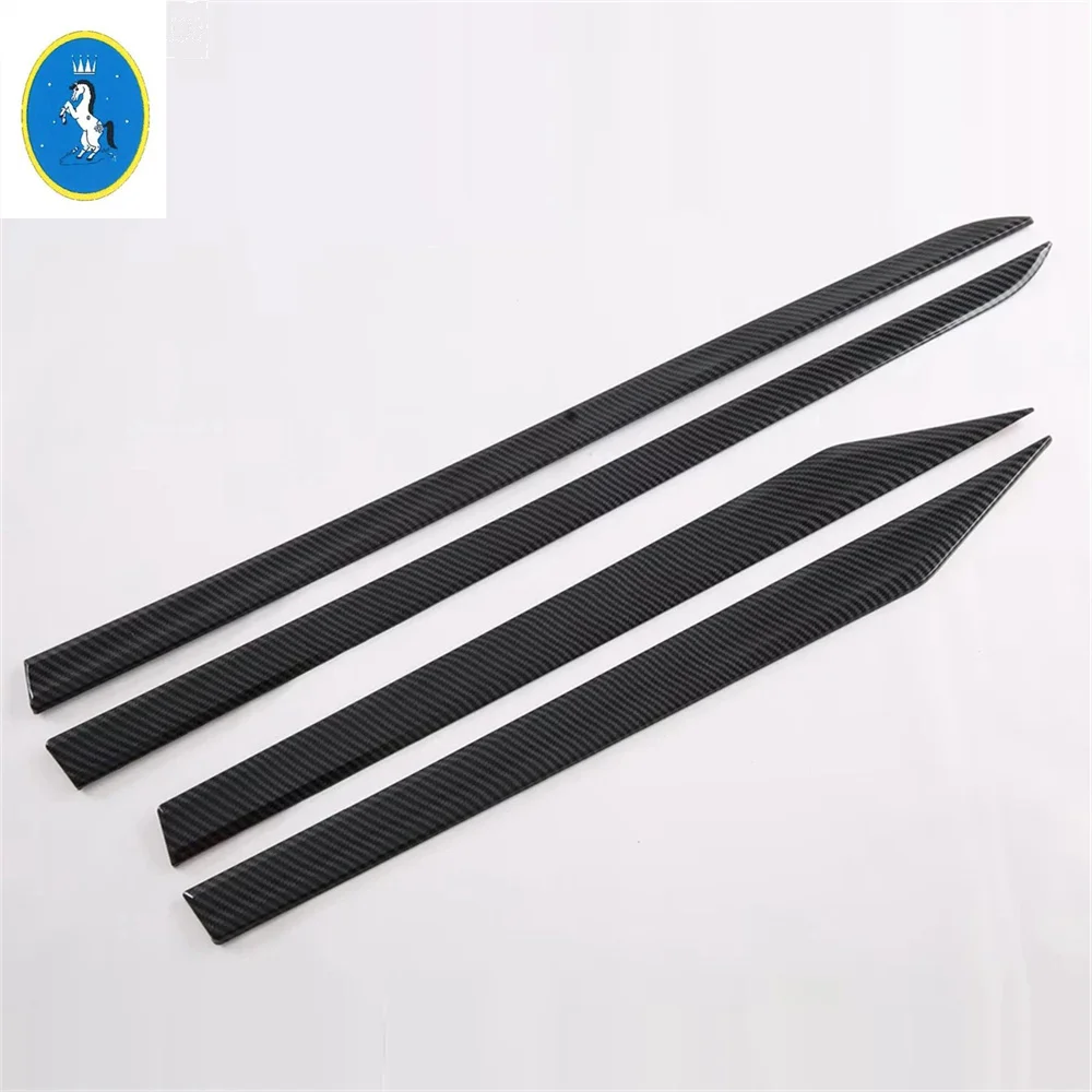 ABS Carbon Fiber Side Door Line Garnish Body Molding Stripes Decor Cover Trim For Nissan Qashqai J12 2022 2023 2024 Accessories